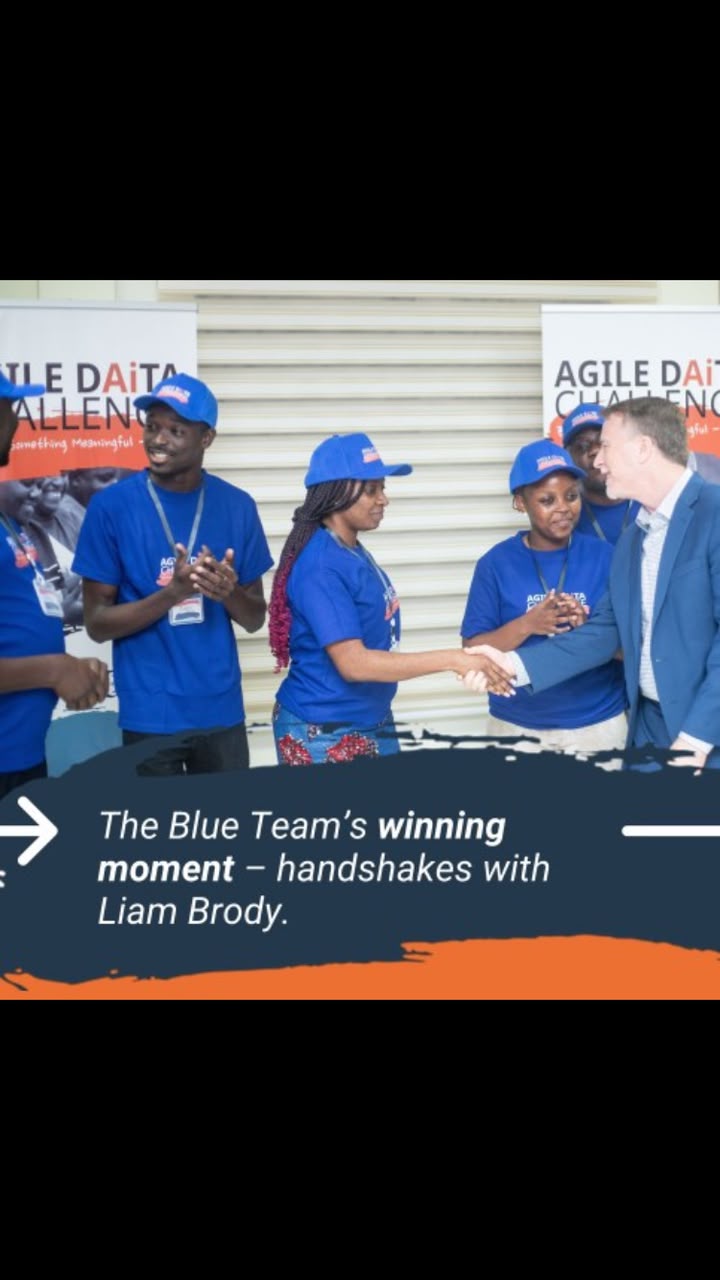 The COSA winning team's award moment