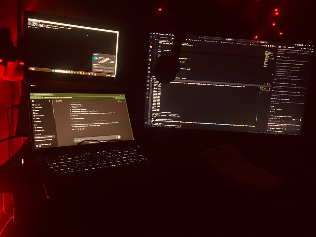 Prince Dzorkpe's home workspace, mid deployment