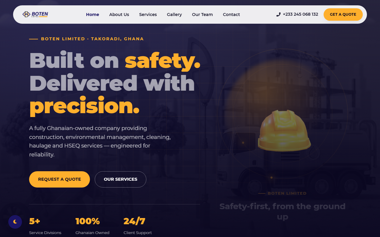 Boten Limited homepage screenshot
