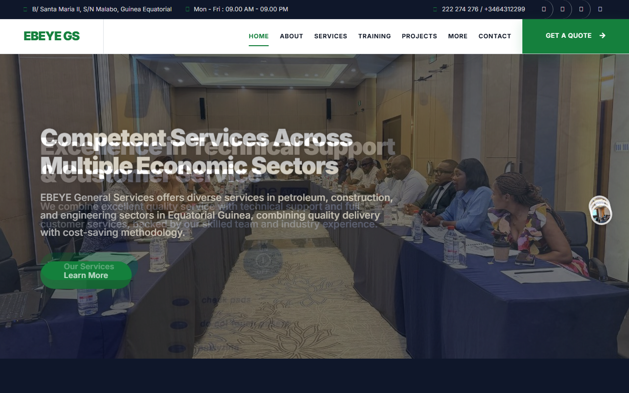 Ebeye General Services homepage screenshot